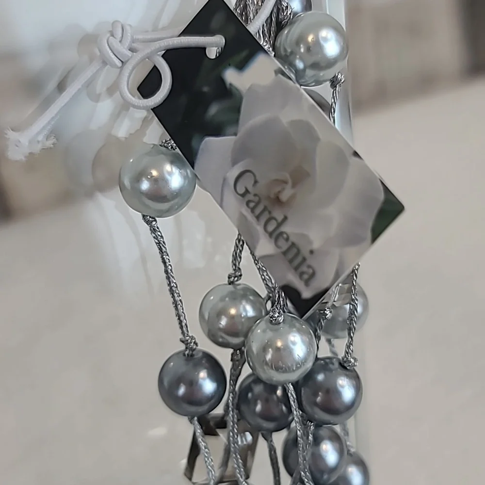 Gardenia Ltd Mixed Multi Strand Glass Pearl & Crystal Statement Necklace - NWT